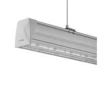 V-TAC Plafonnier LED linéaire Follow 50 W 150 cm double lentille symétrique 4000 K IP20 dimmable