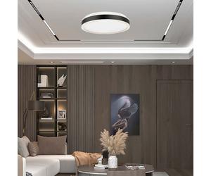 V-TAC Plafonnier LED rond VT-7779-B, 18W, 4000K, 1280lm, IP20, noir