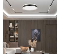 V-TAC Plafonnier LED rond VT-7780-B, dimmable, 24W, 4000K, 2500lm, IP20, noir