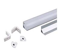 V-TAC Bandes lumineuses en saillie - Kit de montage avec diffuseur - Argent - IP20