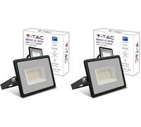 V-TAC Projecteur LED Extérieur 30W - [Haute Performance] - IP65 - 2510 Lumen - Lampe Étanche pour Maison, Jardin, Garage, Fabrique - Lumière Blanc Neutre 4000K (Lot de 2)