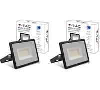 V-TAC Projecteur LED Extérieur 30W - [Haute Performance]- IP65 - 2510 Lumen - Lampe Étanche pour Maison, Jardin, Garage, Fabrique - Lumière Blanc Froid 6500k (Lot de 2)