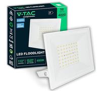 V-TAC Projecteur LED Extérieur 50W Blanc - [E-SERIES - High Performance] - IP65 - 4000 Lumen - Lampe Étanche pour Maison, Jardin, Garage, Entrepôt - Lumière Blanc Neutre 4000K