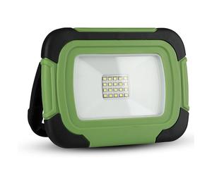 V-TAC Projecteur LED rechargeable - Samsung - IP44 - Vert + Noir - 10W - 700 Lumens - 6400K