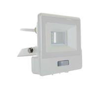 1 pz 10W LED PIR Sensor Floodlight Samsung Chip White Body 4000K 1m Cable