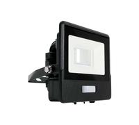 1 pz 10W LED PIR Sensor Floodlight Samsung Chip Black Body 3000K
