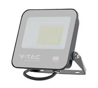 V-TAC Projecteur LED - Samsung - IP65 - Boîtier noir - Câble de 1 mètre - 50 W - 4270 lumens - 6500 K - 5 ans