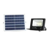 V-TAC Projecteur solaire LED IP65 16W noir, télécommande, minuterie VT-40W 6000K 1050lm