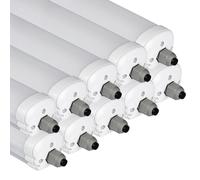 Lampe de baignoire lumineuse étanche à l'humidité Lampe de cave LED Plafonnier 120 cm, 2880 lm blanc froid 6400 K IP65 adapté aux pièces humides et humides, lot de 8