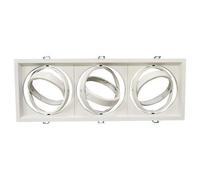 V-TAC RECESSED SPOTLIGHT TRIPLE SQUARE ADJUSTABLE WHITE AR111 VT-7223 3577