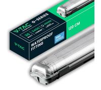 V-TAC Réglette LED Étanche 120 cm - 36W - Chip Samsung - HAUTE LUMINOSITÉ - IP65 - Double Tube Led - Plafonnier Lampe 3400 Lumen pour Plafond, Garage, Magasin - Lumière Blanc Neutre 4000K