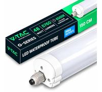 V-TAC Réglette LED Étanche 150 CM - 48W - PRO SERIES - Haute Luminosité - Plafonnier Lampe Rectangulaire 5760 Lumen IP65 Plafond, Garage, Magasin - CONNECTABLE - Tube Led - Lumière Blanc Froid 6500K