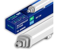 V-TAC Réglette LED Étanche 60 CM - [CREE LED - TK-SERIES] - 18W - Haute Luminosité - Plafonnier Lampe Rectangulaire 2160 Lumen IP65 pour Plafond, Garage, Entrepôt - Connectable - Blanc Neutre 4000K
