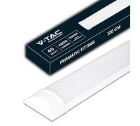 V-TAC Réglette LED Linéaire 120 cm - 40W - Chip Samsung - Haute Luminosité - Plafonnier Lampe Rectangulaire 4300 Lumen IP20 pour Plafond, Garage, Magasin - Tube Led - Lumière 6500K Blanc Froid