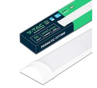 V-TAC Réglette LED Linéaire 150 cm - 50W - Chip Samsung - Haute Luminosité - Plafonnier Lampe Rectangulaire 6000 Lumen IP20 pour Plafond, Garage, Magasin - Tube Led - Lumière 6500K Blanc Froid