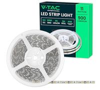 V-TAC Ruban LED Extérieur Étanche IP65-5 Mètres - SMD 5050 - Bande à LED Lumineuse 6500K Blanc Froid - Ruban LED d'Extérieur avec Bande Adhésive et Flexible pour Jardin, Terrasse, Maison - 12V