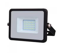 V-TAC SKU.440 - Projecteur LED Slim 20W IP65 4000K, Aluminium, Étanche, Noir, Hauteur x Largeur x Profondeur : 15,3 x 10,8 x 2,6 cm
