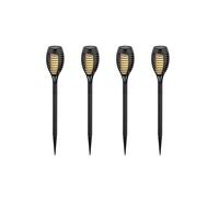V-TAC Solar Flame Stick Lights | IP44 | Black | 1W | 2200K | 4 Pcs/Pack