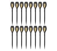 V-TAC Solar Flame Stick Lights - IP44 - Noir - 1W - 2200K - Pack de 16