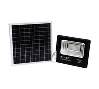 V-TAC Phare LED avec télécommande et panneau solaire 20 W, 6000 K, blanc froid