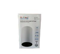 V-TAC Spot De Plafond GU10 Blanc Avec Intérieur Noir Cylindre