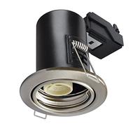 V-TAC Spot encastrable anti-feu downlight Nickel satiné GU10 IP20 3686