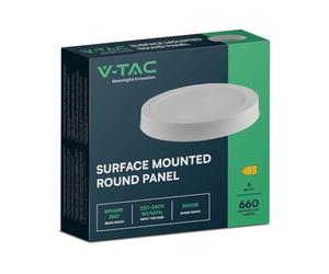 V-tac Surface Mount LED Panel Backlit 6W 3000K VT-60006-RD - 7870
