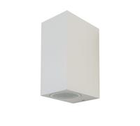 Support de spot à led V-tac 7541 - carré mural - 2 GU10 IP44 - blanc