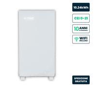 V-TAC VT-10240W Batterie d’Accumulation LV 10,24 kWh LFP 51,2 V Blanc
