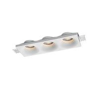 V-TAC VT-11023 Encastré rectangulaire Support Spot LED en plâtre coupés concaves pour 3 Spots 3*GU10/GU5,3 Blanc SKU 6766