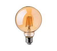 V-TAC - VT-2018D+8W+G125+LED+FILAMENT+BULB+AMBER+GLASS+COLORCODE%3A2200K+E27