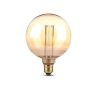 V-Tac VT-2185 4W LED Art Ampoule Globe Filament de Verre ambré E27 G125 Blanc Chaud 1800K - 7475