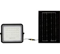 V-TAC Projecteur LED VT-40W 7821, panneau solaire 6 W, blanc froid, noir