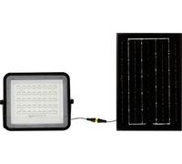 V-TAC Projecteur LED VT-40W 7821, panneau solaire 6 W, blanc froid, noir