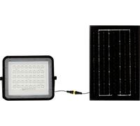 V-TAC Projecteur LED VT-40W 7821, panneau solaire 6 W, blanc froid, noir