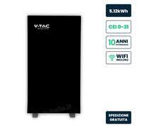 V-TAC VT-51200B Batterie de stockage LV 5.12kWh LFP 51.2V Noir