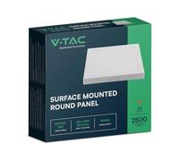 V-TAC VT-60024 Mini panneau led carré 24W panneau de montage en surface 110lm/w lumière blanc chaud 3000K - 10514