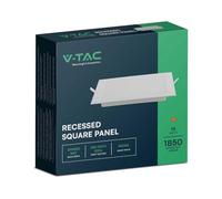 V-TAC LED Mini Panel - Rétro-éclairé encastré - IP20 - Corps blanc - 18W- 1850 Lumens - 3000K