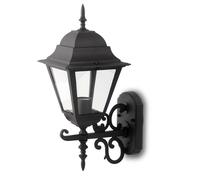 V-TAC VT-761 Applique Murale Extérieure E27 Moderne IP44 Noir/Blanc, Verre+Alu