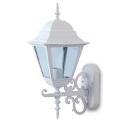 V-TAC VT-761 Applique Murale Extérieure E27 Moderne IP44 Noir/Blanc, Verre+Alu