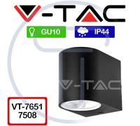 V-TAC Lampe murale d'extérieur - Appliques murales - Support GU10 - IP44 - Noir