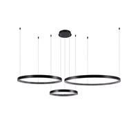 V-TAC VT-7824 Lampadaire LED Suspendu 3 Cercles 57W Noir Lumière Chaude/Froide T]