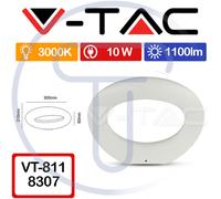 V-TAC VT-811 Applique murale LED 10W blanc chaud 3000K corps aluminium rond