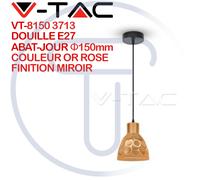 V-TAC VT-8150-CO 3713 LED Metal Cone Light Fixture Rose Gold 150mm E27