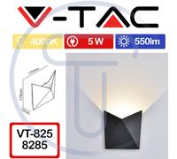 V-TAC VT-825 8285 Applique murale LED Pocket 5W Gris Lumière Naturelle Extérieur