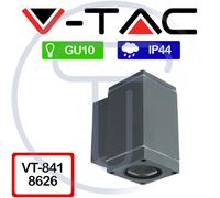V-TAC VT-841 8626 Lampe murale à LED GU10 grise IP44 pour l'extérieur