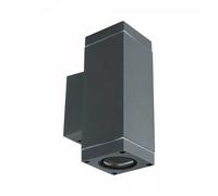 V-TAC VT-842 applique en aluminium carré corps gris foncé 2xGU10 up&down