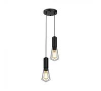 V-TAC VT-89017 Lampadario LED Métal 3 Douilles E27 Suspension Noir