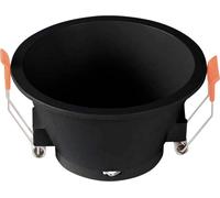 V-TAC VT-925 GU10 FITTING ROUND-BLACK 6637 Cadre de montage IP20 noir