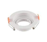 V-TAC VT-933 porte-spot led encastrable rond orientable spot GU10 couleur blanc polycarbonate sku 6658